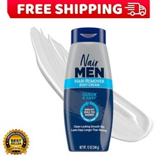 Nair Men Body Cream Hair Remover, Body Hair Removal Cream, 12 Oz