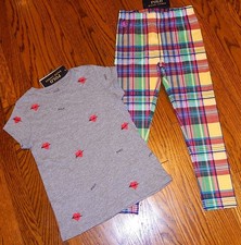 POLO RALPH LAUREN AUTHENTIC TODDLERS GIRLS BRAND NEW ORIGINAL 2Pc SET Sz 6, NWT