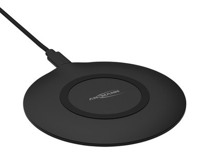 ANSMANN WiLine 15R Qi-Ladestation, kompatibel mit iPhone, Samsung, Huawei uvm.
