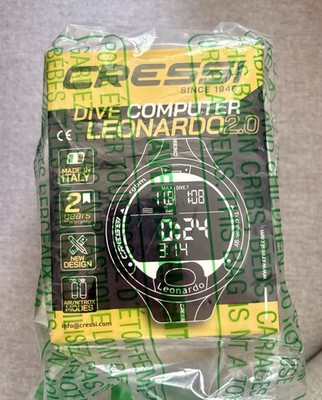 Cressi Leonardo 2.0 Scuba Dive Computer - Black/Black