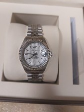 orologio Philip Watch Donna Caribe, argento, tempo e data, mai indossato, nuovo.