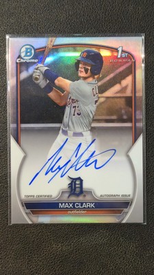 2023 Bowman Draft - Chrome Prospect Autographs Max Clark #CDA-MC Refractor /499