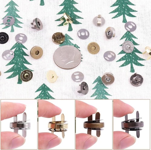 High-Quality 14mm Magnetic Snaps - 60 Sets in Gold, Silver, Bronze & Gunmetal - Picture 6 of 9