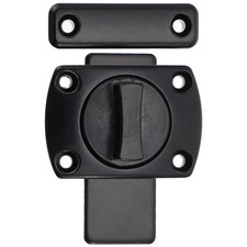 Black Zinc Alloy Door Latch Durable Slide Bolt Lock for Home Use