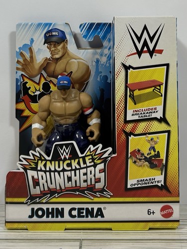 WWE Knuckle Crunchers Figur John Cena – Ca. 10 Cm, Mit Medizinischem Brett & Krücke Als Zubehör