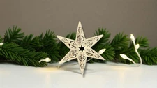 Rustic Metal Christmas Star Hanging Ornament Country Farmhouse Style•Primitive