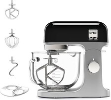 Kenwood kMix Stand Mixer Kitchen Machine 5 Litre Glass Bowl 1000W KMX754BK 