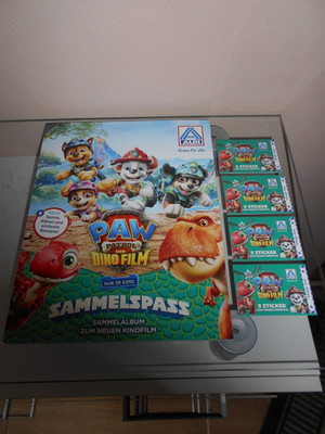 Aldi  2026  Paw Patrol der Dino Film , Sammelalbum  + 4 Tüten
