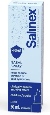 Salinex PROTECT Nasal Spray 20ml, Cold Relief & Symptom Reduction, free shipping