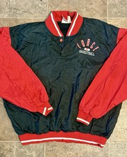 Vintage 90s Nike Force Basketball Windbreaker Jacket Men's XL Black Red White