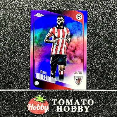 INAKI WILLIAMS /75 PURPLE REFRACTOR TOPPS CHROME UEFA 2025-26 ATHLETIC