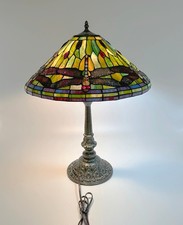Tiffany Style Dragon Fly Stained Glass Lamp