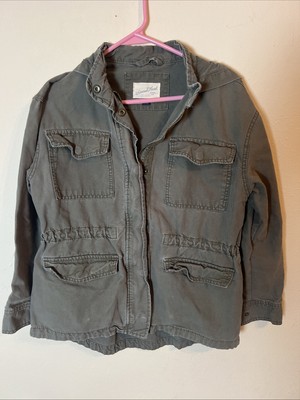 Universal Thread Gray Utility Jacket Women s Small Zip Front Pockets