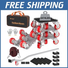 Heavy Duty Furniture Dolly with 5 Wheels - 3474 LBS Load