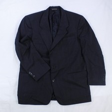 Christian Dior Suit Jacket   Navy Blue Pinstripe   100 Wool   Size 43R