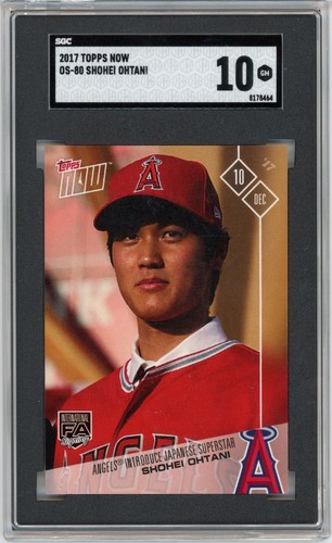 2017 TOPPS NOW OFF-SEASON OS-80 SHOHEI OHTANI SGC 10 GEM MINT RC