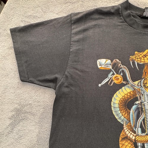 Vintage Harley-Davidson Snake Motorcycle Shirt Mens XL 3D Emblem Black 1989 by Harley-Davidson, Size XL, $224.99 - Photo 4
