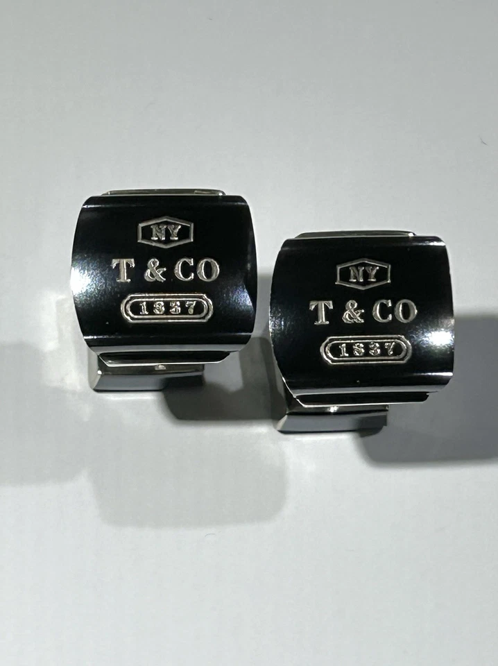 Tiffany & Co 925Ti Titanium Square w Galaxy finish in BLK Stamped NY T&Co 1837 - Image 4 of 4