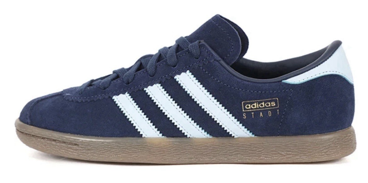 adidas Originals Stadt Men’s Sneakers Casual Shoes Dark Blue JQ9008 NEW thumbnail 3