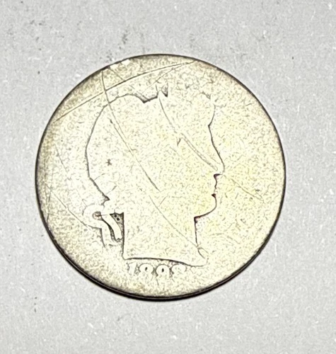 1898 Barber Silver Dime, 90% Silver