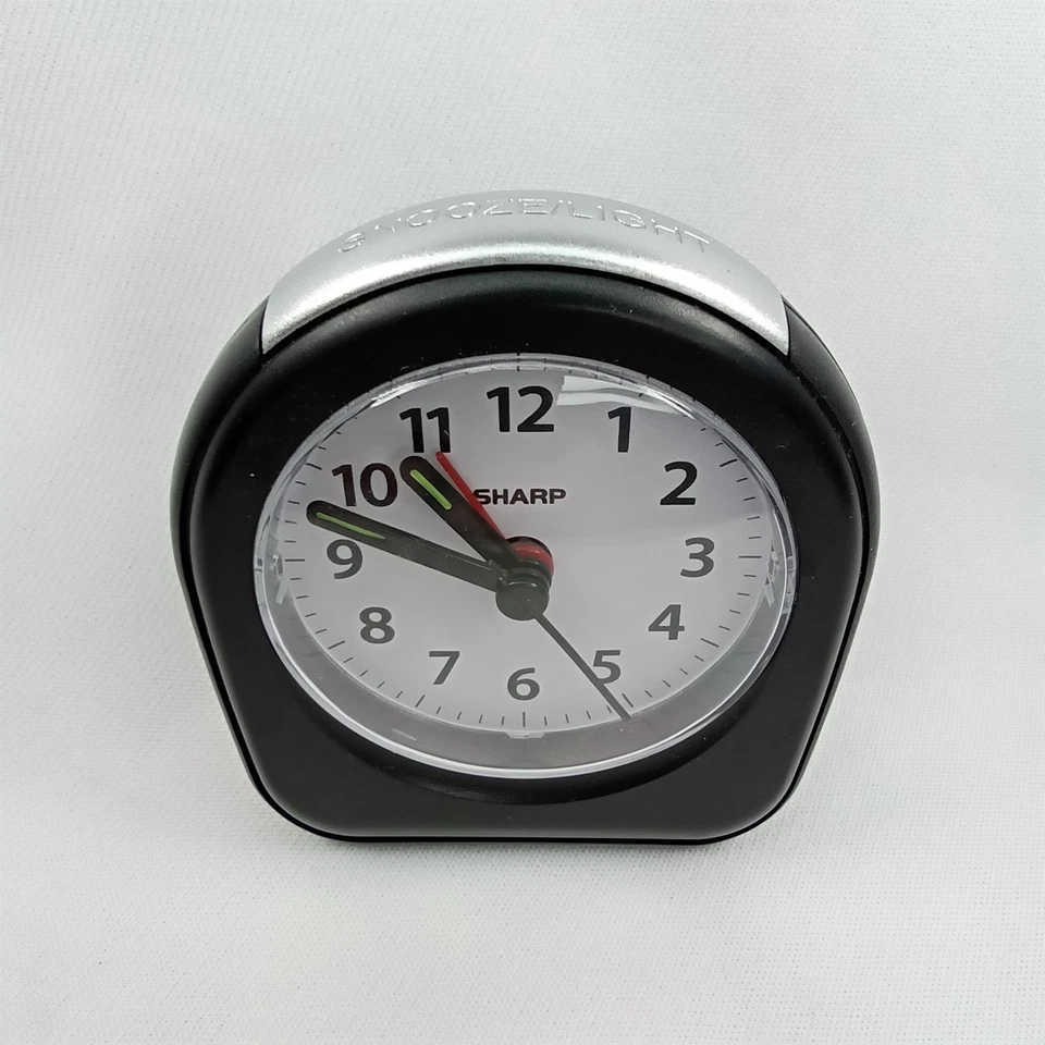 Vintage Tech Analog Alarm Clock Sharp Electronics With Snooze Light 2000s - Image 2 of 4