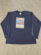 Vintage distressed and faded navy blue Nike graphic made in USA longsleeve XL