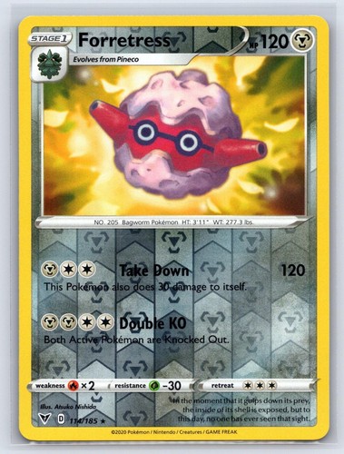 Forretress 114/185 Vivid Voltage Reverse Holo Pokemon Lightly Played