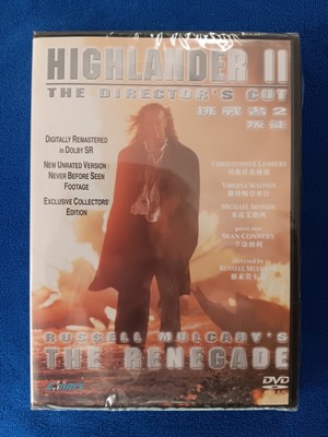 Highlander 2: Renegade Version: the Director's Cut (DVD, 1991) BRAND NEW SEALED