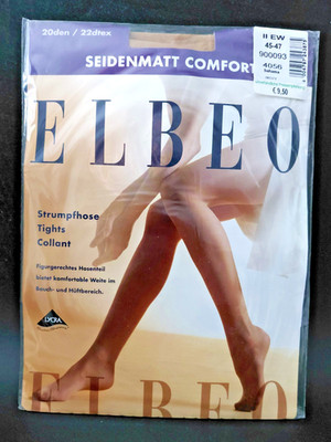 Elbeo Seidenmatt Comfort Feinstrumpfhose 20DEN Gr. II EW 45-47 Farbe Bahama Neu