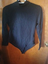 Size Large Black Turtleneck Leotard Bodysuit