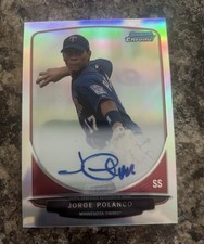 2013 Bowman Chrome Jorge Polanco Auto BCA-JPO Twins Prospect Autograph MINT