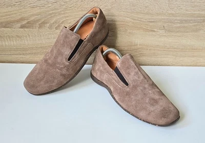 Think STONE Leder Veloursleder Loafer Mokassin Slipper Braun Gr. 6,5 = 40 - Bild 1 von 4