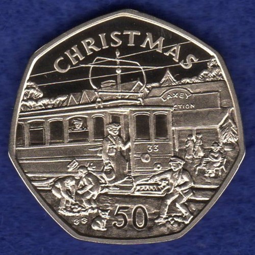 Isle of Man Christmas 50p Coins, Diamond Finish, Choice of Years - Picture 20 of 39