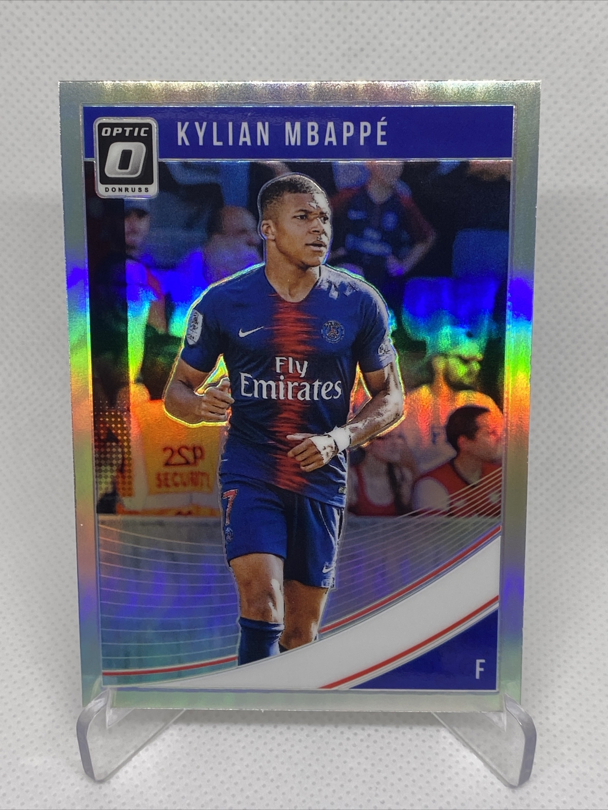 2018-19 Kylian Mbappe Panini Donruss Optic Holo PSG Rookie Card #53 PSA 9 MINT