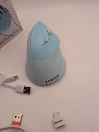 MEETION Ergonomic Wireless Vertical Mouse Backlit Rechargeable Bluetooth BTM010R - Picture 7 of 11