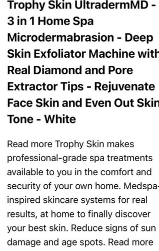 TROPHY SKIN Ultraderm MD Microdermabrasion System 3 In 1 System Kinetic Toning - Picture 9 of 10