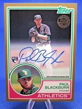 2018 TOPPS 1983 35th ANNIVERSARY #83A-PB PAUL BLACKBURN GOLD PARALLEL 39/50
