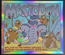 Mastodon  Concert Poster Austin 2021 Frank Kozik  Foil Variant