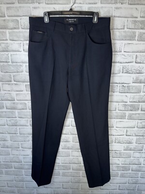 Alberto Comfort Fit Ceramica Polyester Blend Black Pants 34x33