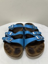 BIRKENSTOCK Florida Metallic Blue 3 Strap Sandal Women's US 5 EU 36