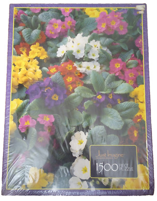 Just Imagine Prim & Proper Jigsaw Puzzle 1500 Piece NEW Sealed Flowers Primrose