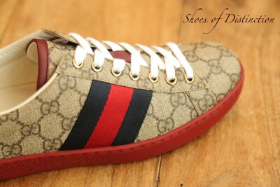 Gucci Ace Supreme GG Monogram Canvas Schuhe Sneaker Turnschuhe Herren UK 5,5 US 6,5