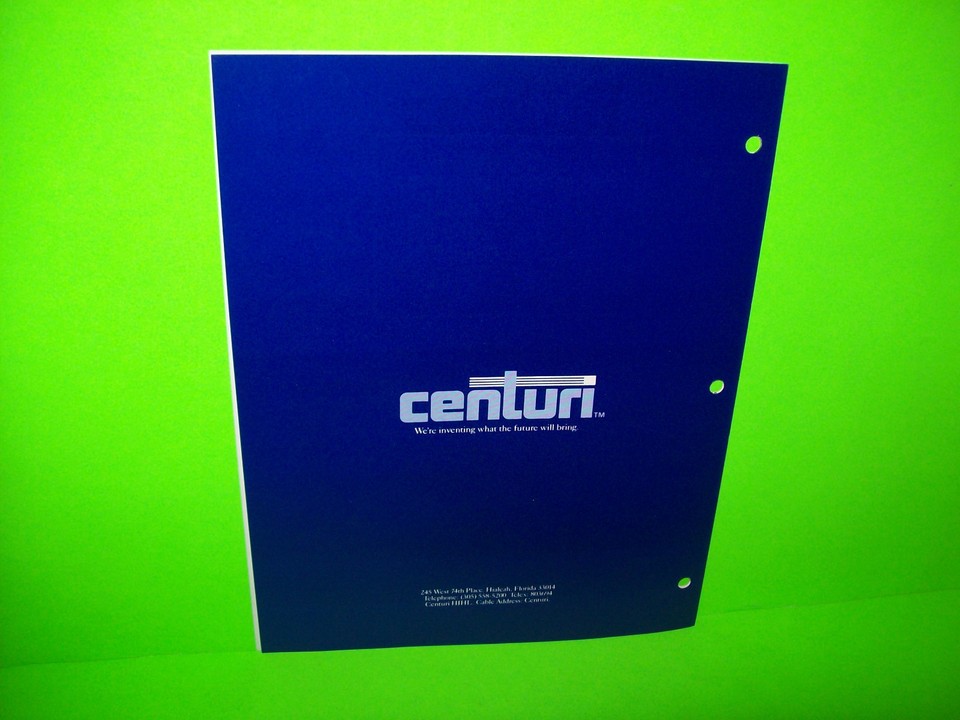 2001 CENTURI 1981 ORIGINAL JUKEBOX PHONOGRAPH PROMO SALES FLYER