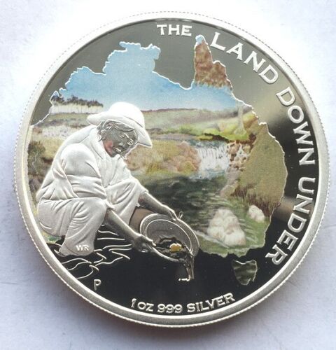 Australia 2014 Gold Rush 1 Dollar 1oz Silver Coin,Proof - Afbeelding 1 van 2