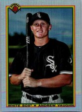 2020 Andrew Vaughn #90B-AV Chicago White Sox 1990 Bowman Red Refractor MBBC#88