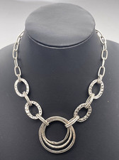 Stella & Ruby Hammered Circle Rings Links Nec...