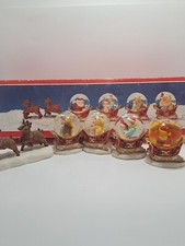 Vintage Christmas Snow Globes 4 Globes and sleigh