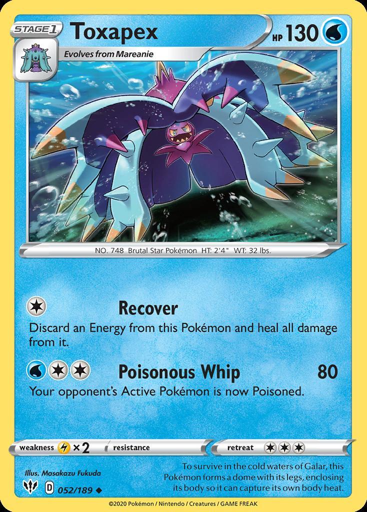 Pokemon Toxapex (52/238) Darkness Ablaze LP REVERSE HOLO