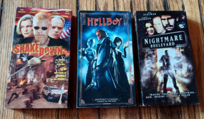 3 VHS NIGHTMARE BOULEVARD + SHAKEDOWN + HELLBOY RON PERLMAN