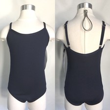 Gilda Marx Girls Camisole Leotard w/ Adjust Straps, Size 4-6, Navy, NWT